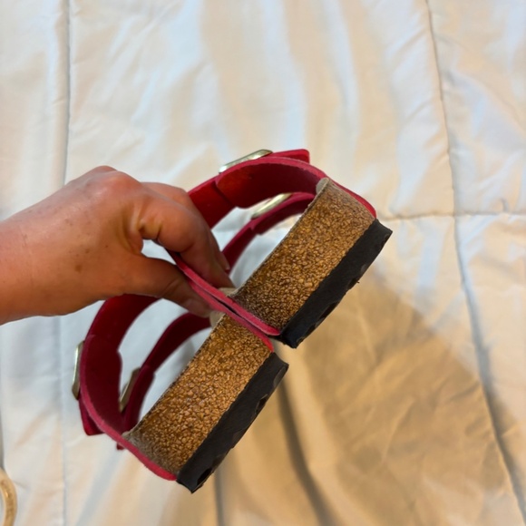 Birkenstock Pink Multicolor Buckle Slide Sandals Women’s Size 37 - Picture 7 of 10